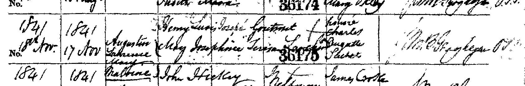 Birth, Augustus Gautrot, 1841