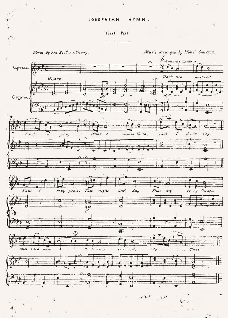 Josephian hymn, Gautrot (Hobart: Bluett, 1844), 1