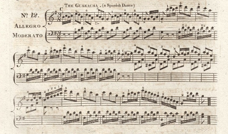 The guaracha (a Spanish dance), in J. B. Cramer's instructions for the piano forte (London: Chappell, 1812), 24