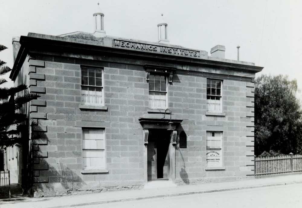Mechanic's Institute, Melville Street, Hobart (photograph: Beattie's Studios, early 20th century); State Library of Victoria
