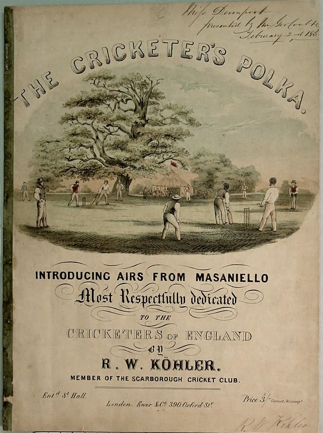 The cricketer's polka, by R. W. Kohler (London: Ewer and Co., [1852])