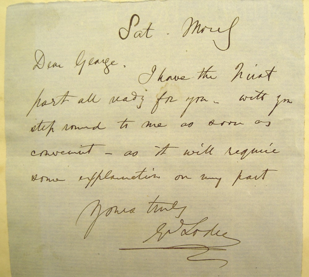 Letter 1, George Loder to George Isaacs, Adelaide, [10 November 1866]