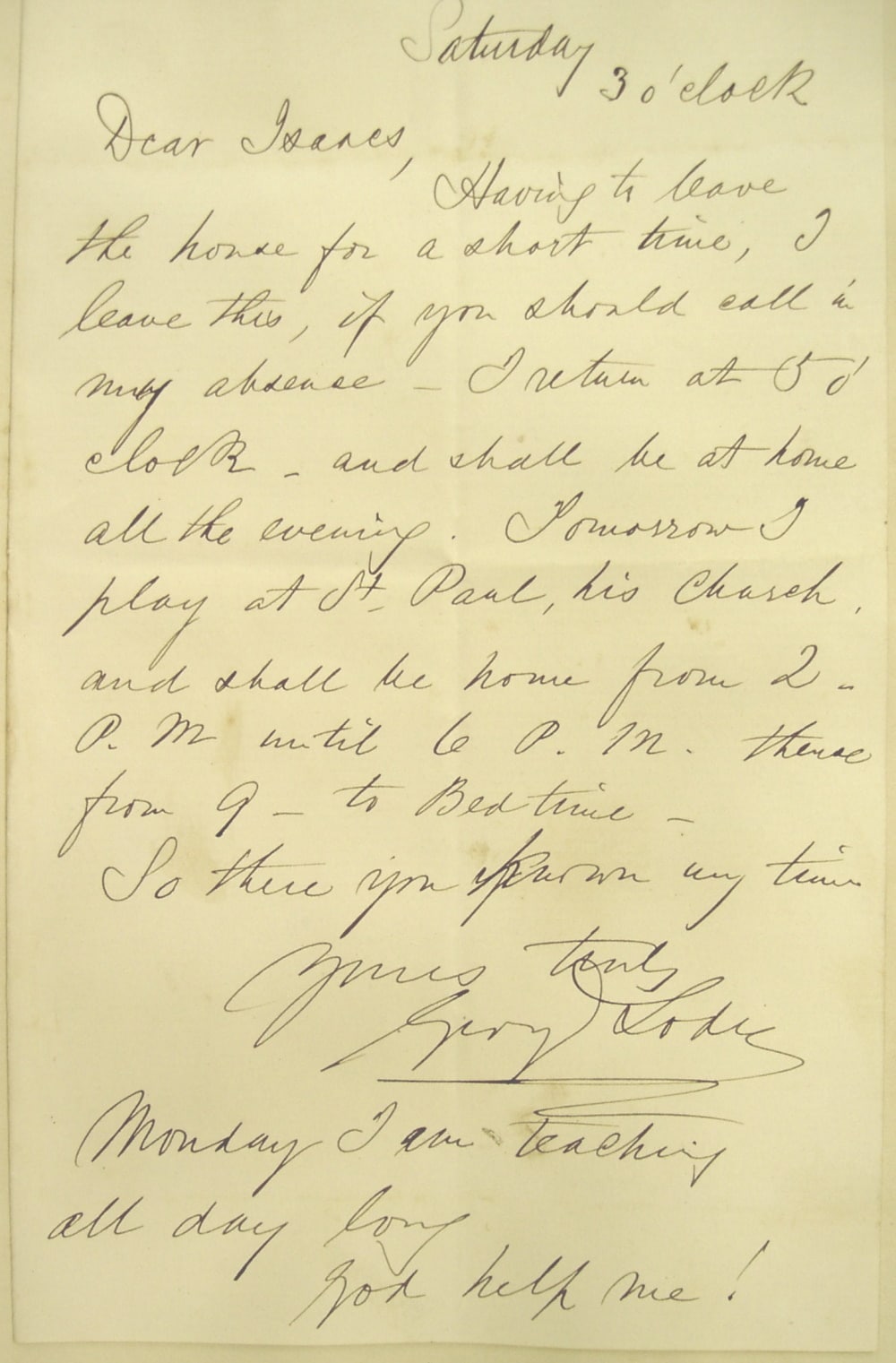 Letter 2, George Loder to George Isaacs, Adelaide, [10 November 1866]