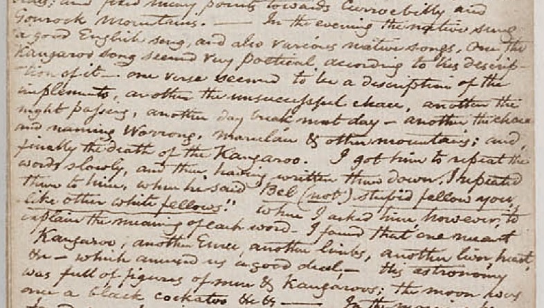 Mitchell's field notes, 17 June 1828 (SL-NSW C42)