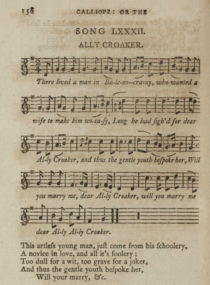 Ally Croaker; Calliope, 1788