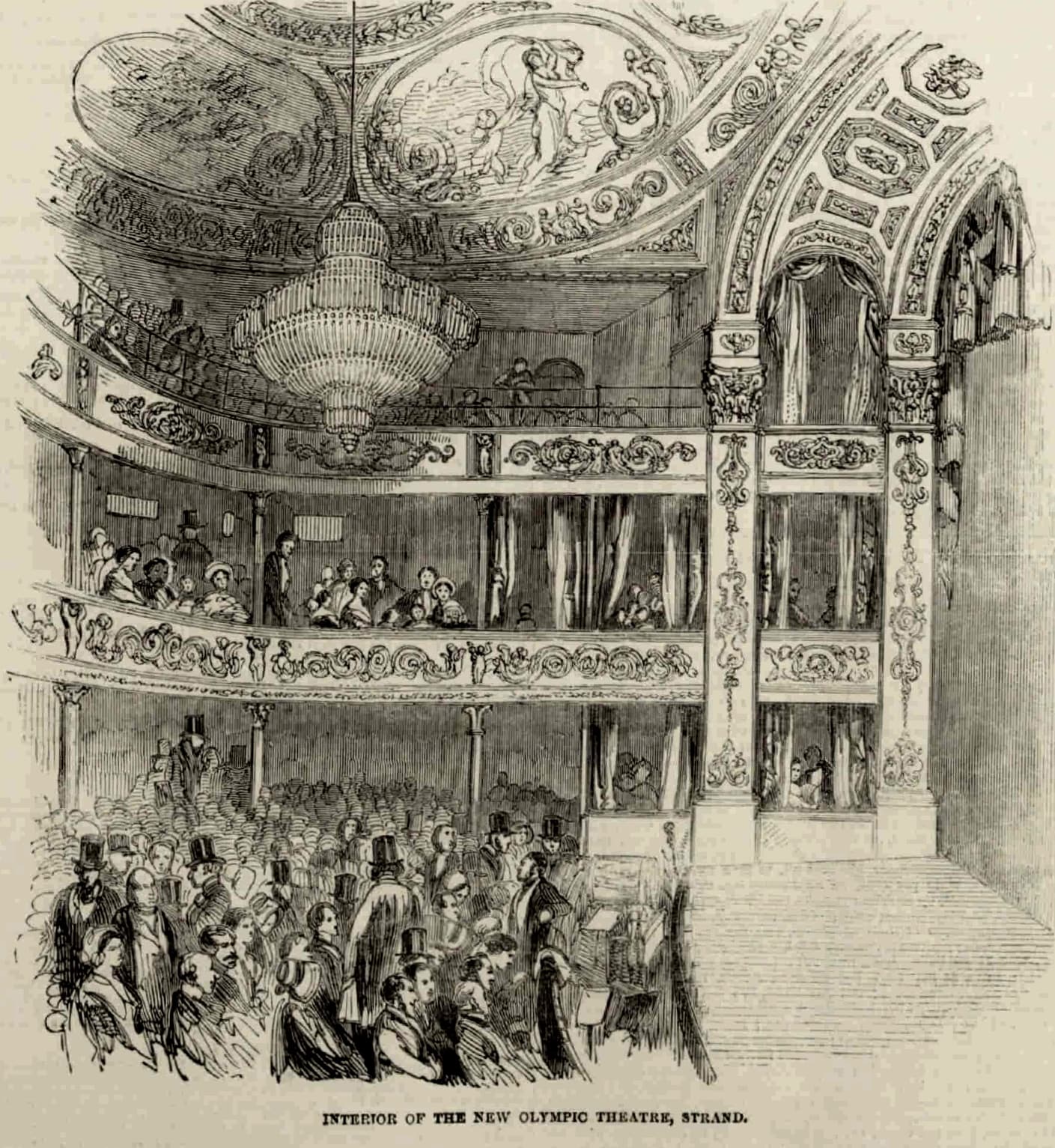 INTERIOR OF THE NEW OLYMPIC THEATRE, STRAND, Illustrated London News (12 January 1850), 13