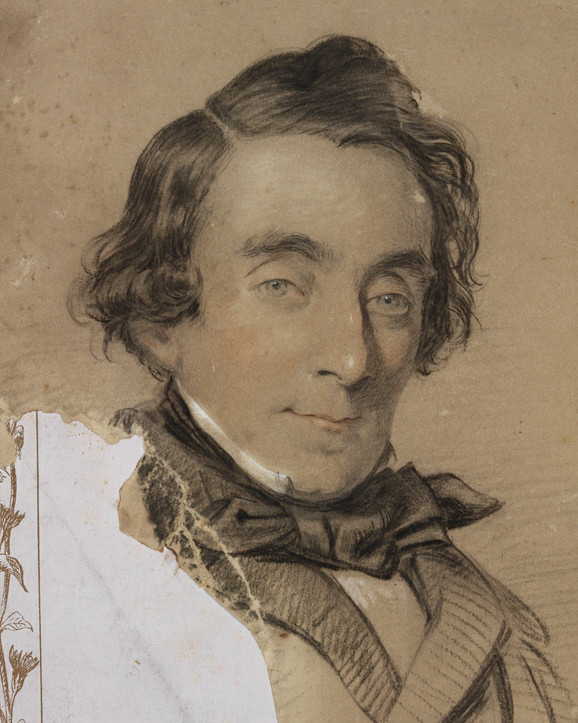 John Hubert Plunkett, crayon sketch by Edmund Thomas, c. mid 1850s; State Library of New South Wales