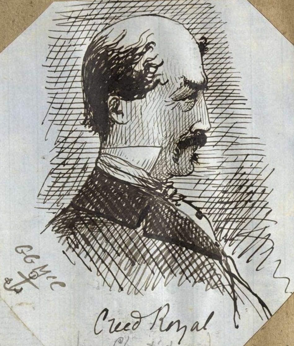 Creed Royal; sketch by Gordon McCrae; National Library of Australia