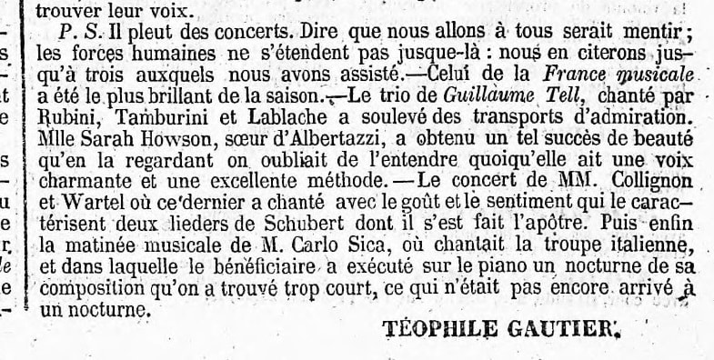 Theophile Gautier, [Review], La Presse (edition de Paris) (5 April 1841), 3