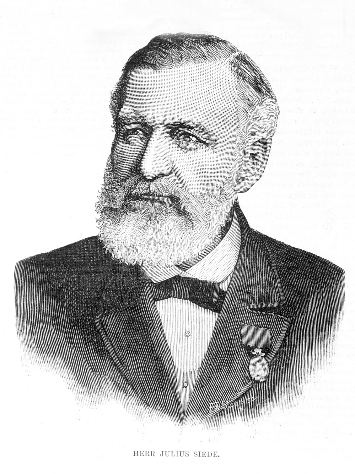 Julius Siede, 1890 (engraving by F. A. Sleap); State Library of Victoria