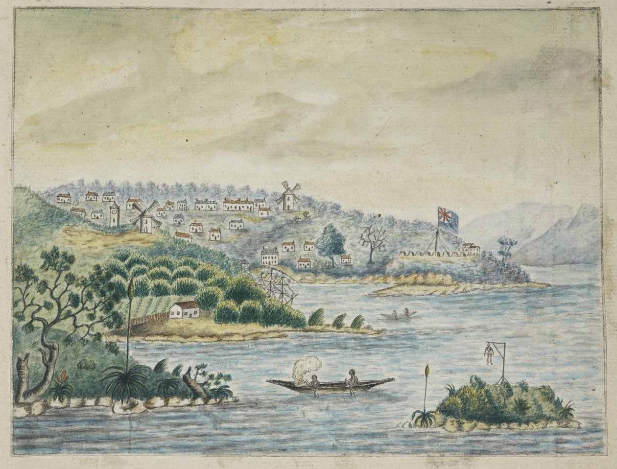 View of Sydney, February 1800, by John Washington Price